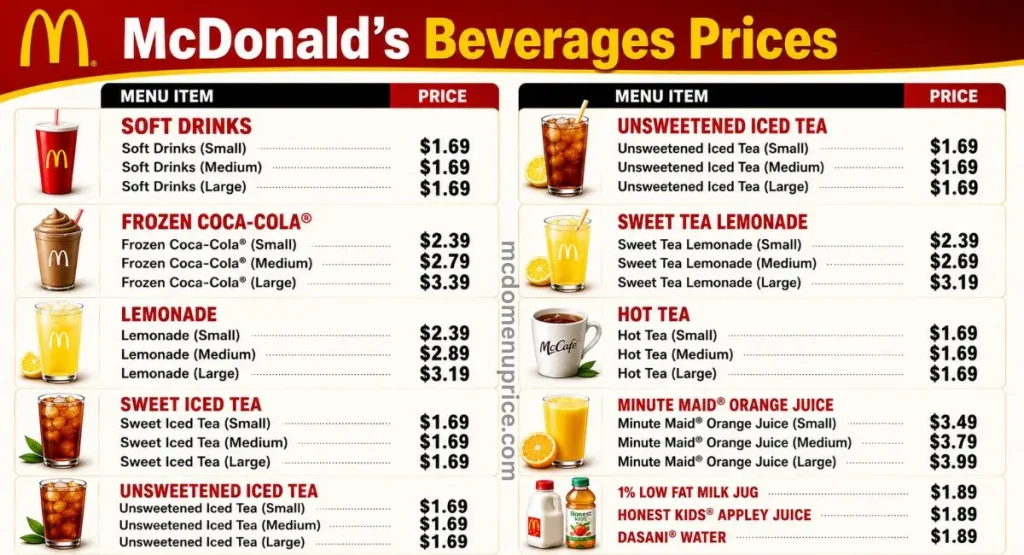 McDonald's Drinks Menu Prices, Calories and New Refreshers Ranked mcdonalds drinks menu prices