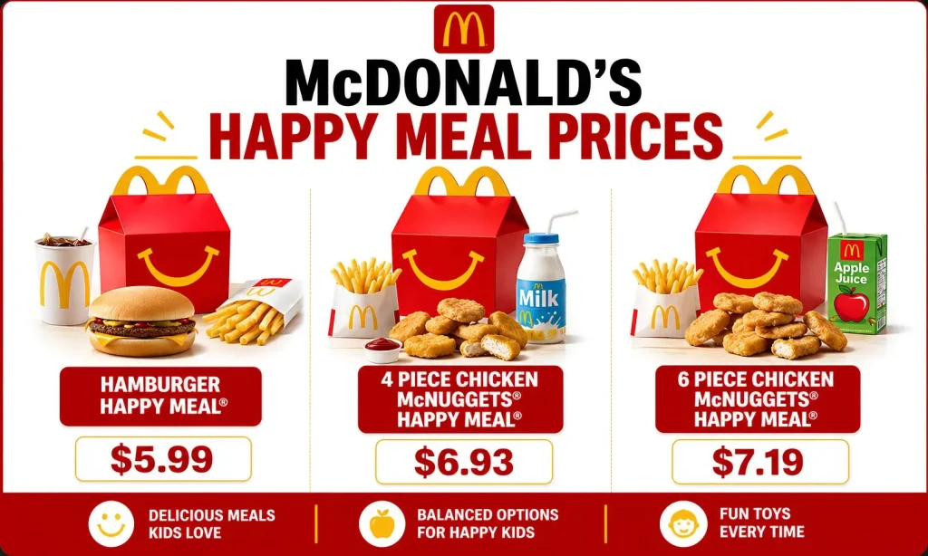 McDonald's Menu With Prices mcdonalds happy meal prices