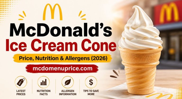 McDonald’s Vanilla Cone with price