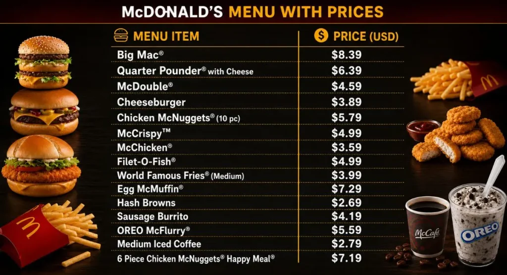 McDonald's Menu With Prices McDonald’s Menu With Prices
